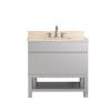 Tribeca 36 In. Vanity in Chilled Gray with Marble Vanity Top in Gala Beige