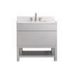Tribeca 36 In. Vanity in Chilled Gray with Marble Vanity Top in Carrera White