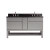 Tribeca 60 In. Vanity in Chilled Gray with Granite Vanity Top in Black