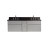 Tribeca 60 In. Vanity in Chilled Gray with Granite Vanity Top in Black