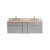 Tribeca 60 In. Vanity in Chilled Gray with Marble Vanity Top in Gala Beige