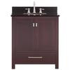 Modero 30 In. Vanity in Espresso with Granite Vanity Top in Black
