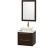Amare 24 In. Vanity in Espresso with White Man-Made Stone Top in White and Bone Porcelain Sink