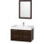 Amare 36 In. Vanity in Espresso with Acrylic-Resin Vanity Top in White and Integrated Sink