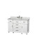 Berkeley 48 In. Vanity in White with Marble Vanity Top in Carrara White and Oval Sink