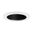 Black Baffle with Satin White Trim Ring-4 Inch Aperture