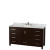 Sheffield 60 In. Vanity in Espresso with Marble Vanity Top in Carrara White