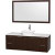 Amare 60 In. Vanity in Espresso with Man-Made Stone Vanity Top in White and Porcelain Sink