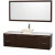 Amare 72 In. Vanity in Espresso with Man-Made Stone Vanity Top in White and Bone Porcelain Sink