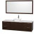 Amare 72 In. Vanity in Espresso with Man-Made Stone Vanity Top in White and Porcelain Sink