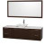 Amare 72 In. Vanity in Espresso with Man-Made Stone Vanity Top in White and Carrara Marble Sink