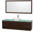Amare 72 In. Vanity in Espresso with Glass Vanity Top in Aqua and White Porcelain Sink