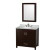 Sheffield 36 In. Vanity in Espresso with Marble Vanity Top in Carrara White and Medicine Cabinet
