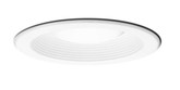 White Metal Baffle Splay with White Trim Ring-5 Inch Aperture