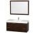 Amare 48 In. Vanity in Espresso with Acrylic-Resin Vanity Top in White and Integrated Sink