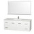 Centra 60 In. Vanity in White with Man-Made Stone Top in White and White Square Sink