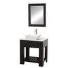 Zen 30 In. Vanity in Espresso with Man-Made Stone Vanity Top in White and Mirror
