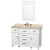 48 In. Vanity in White with Marble Vanity Top in Ivory and Undermount Oval Sink