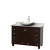 Acclaim 48 In. Vanity in Espresso with Top in Carrara White with White Carrara Sink and No Mirror