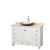 Acclaim 48 In. Single Vanity in White with Top in Ivory with White Carrara Sink and No Mirror