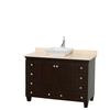 Acclaim 48 In. Single Vanity in Espresso with Top in Ivory with White Sink and No Mirror