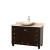 Acclaim 48 In. Single Vanity in Espresso with Top in Ivory with Ivory Sink and No Mirror