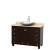 Acclaim 48 In. Single Vanity in Espresso with Top in Ivory with White Carrara Sink and No Mirror