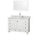 Acclaim 48 In. Single Vanity in White with Top in Carrara White with White Sink and Mirror