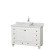 Acclaim 48 In. Single Vanity in White with Top in Carrara White with White Sink and No Mirror