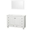Acclaim 48 In. Single Vanity with Mirror in white