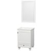 Acclaim Single Vanity with Mirror in white