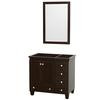 Acclaim 36 In. Single Vanity with Mirror in Espresso