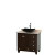 Acclaim 36 In. Single Vanity in Espresso with Top in Ivory with Black Sink and No Mirror