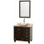 Acclaim 36 In. Single Vanity in Espresso with Top in Ivory with Ivory Sink and Mirror