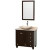 Acclaim 36 In. Single Vanity in Espresso with Top in Ivory with Ivory Sink and Mirror
