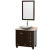 Acclaim 36 In. Single Vanity in Espresso with Top in Ivory with White Carrara Sink and Mirror