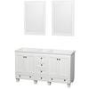 Acclaim 60 In. Double Vanity with Mirrors in White