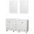Acclaim 60 In. Double Vanity with Mirrors in White