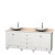 Acclaim 80 In. Double Vanity in White with Top in Ivory with White Carrara Sinks and No Mirrors