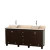 Acclaim 72 In. Double Vanity in Espresso with Top in Ivory with Bone Sinks and No Mirrors