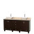 Acclaim 72 In. Double Vanity in Espresso with Top in Ivory with White Sinks and No Mirrors