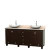 Acclaim 72 In. Double Vanity in Espresso with Top in Ivory with White Carrara Sinks and No Mirrors