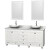 Acclaim 72 In. Double Vanity in White with Top in Carrara White with White Carrara Sinks and Mirrors