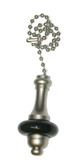 Black and Pewter Pullchain with 36 Inch (91.4 cm) Pewter Beaded Chain