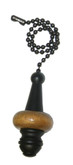 Oil Rubbed Bronze / Wood Pullchain with 36 Inch (91.4 cm) Oil-Rubbed Bronze beaded Chain
