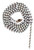 White Beaded Chain with Connector - 36 Inch (91.4 cm)