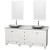 Acclaim 80 In. Double Vanity in White with Top in Carrara White with White Carrara Sinks and Mirrors