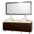 Malibu 72 In. Vanity in Espresso with Marble Top in Ivory with White Porcelain Sinks and Mirror