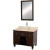 Premiere 36 In. Vanity in Espresso with Marble Vanity Top in Ivory and Mirror