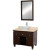 Premiere 36 In. Vanity in Espresso with Marble Top in Ivory with White Porcelain Sink and Mirror
